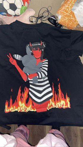 Customer photo review of Escape Tee (Front + Back Print)
