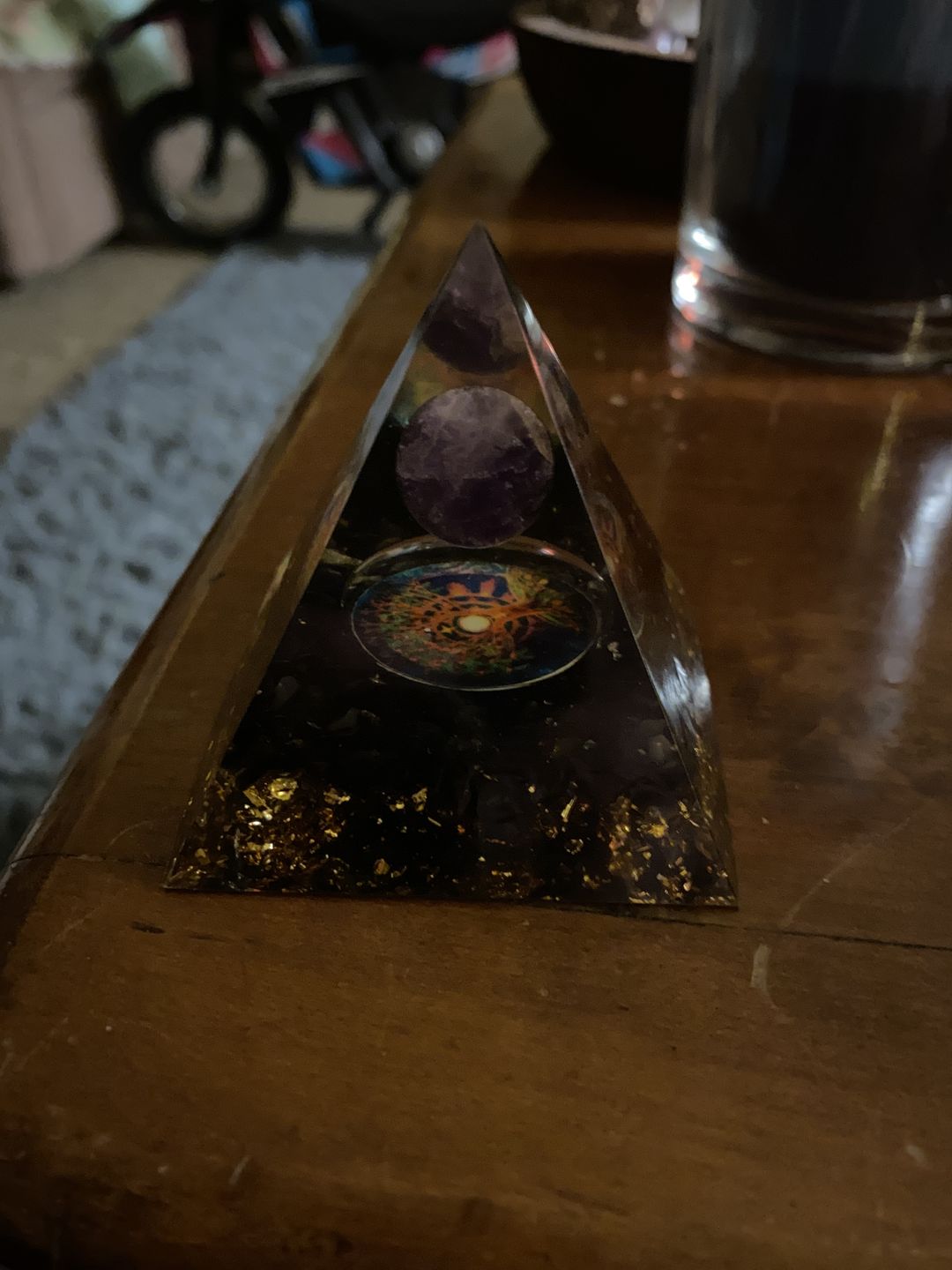 Customer photo review of EMF Protection Galaxy Orgone Pyramid