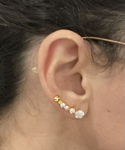 Customer photo review of Boucle d'oreille fleur grimpante Lou