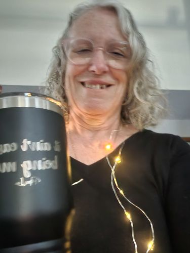 Customer photo review of It Ain't Easy Being Me 20oz Travel Mug
