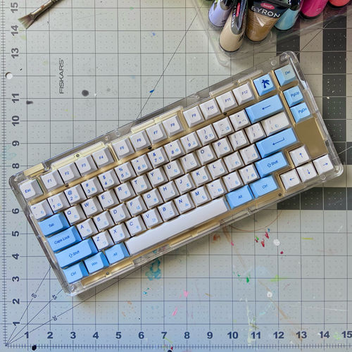 Customer photo review of IDOBAO ID80 v3 Crystal 75% ANSI Layout Gasket Mount Hot-swap Mechanical Keyboard Kit