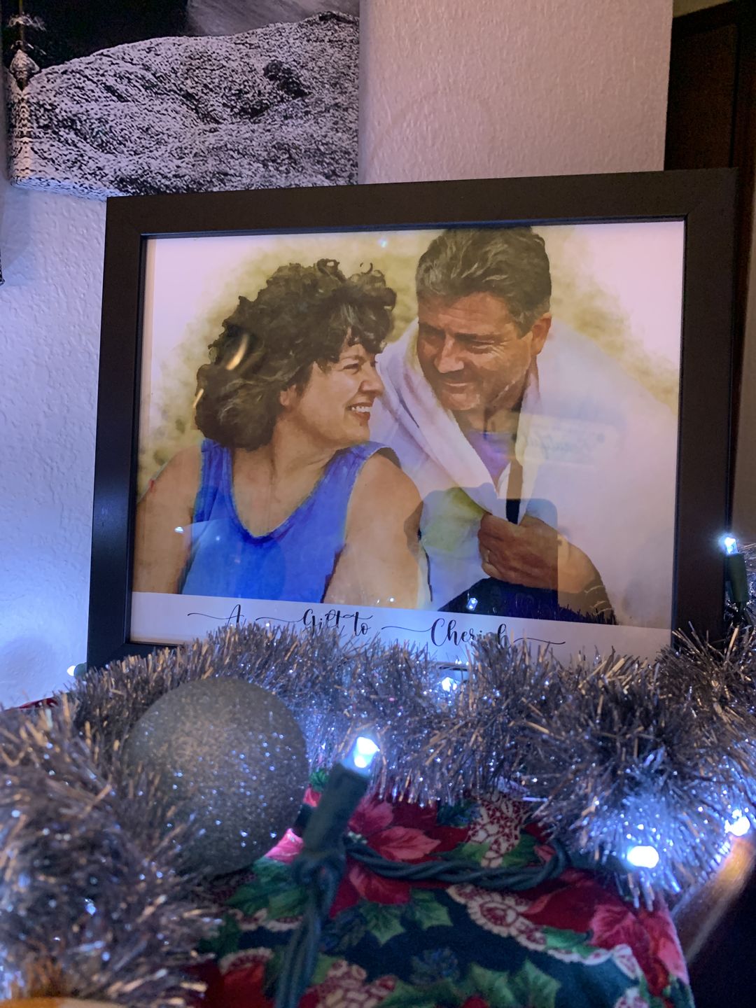 Customer photo review of Custom Newly Married Anniversary Wedding Couple Portrait