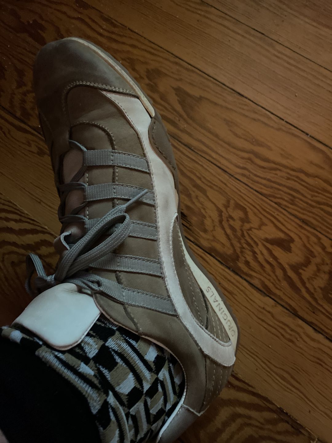 Customer photo review of Men's GrandPrix Sneaker in Laguna Seca (Ocean Blue and Sand)