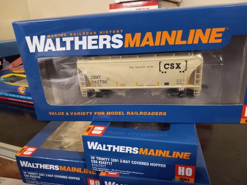 Customer photo review of WalthersMainline 910-7579  39' Trinity 3281 2-Bay Covered Hopper - Ready to Run -- CSX #242730, HO