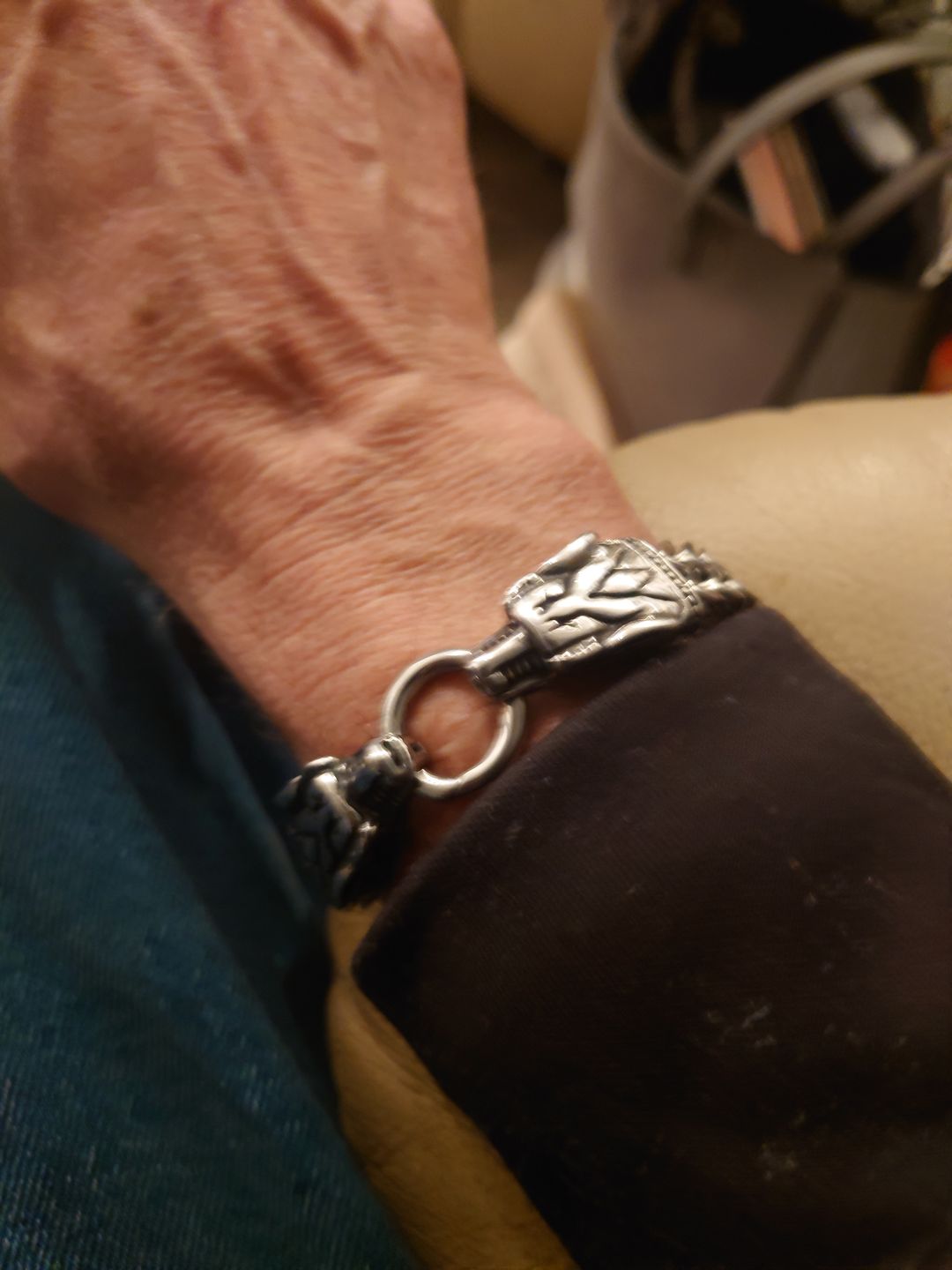 Customer photo review of Nidhogg - The Malice Striker - Stainless Steel Dragon Bracelet