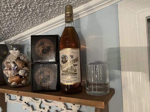 Customer photo review of Yellowstone Dutton Ranch Whiskey Glass / Rocks Bourbon Glass