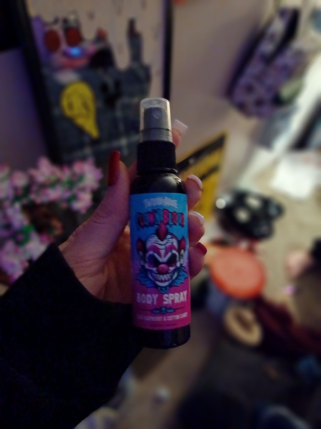 Customer photo review of Clown Blood Body Spray