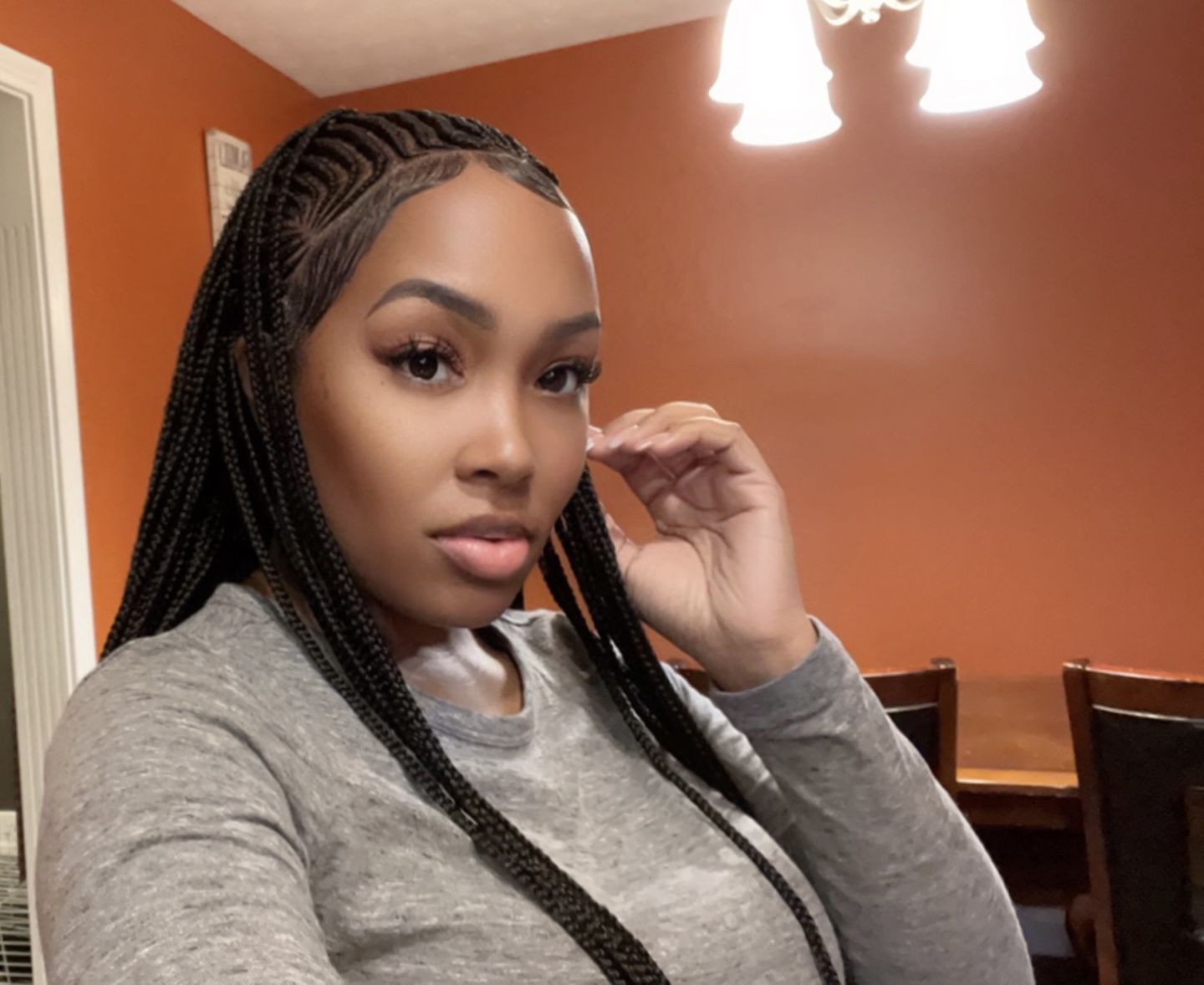 Customer photo review of Cornrow Braids 13x4 Lace Front - Wig Fab