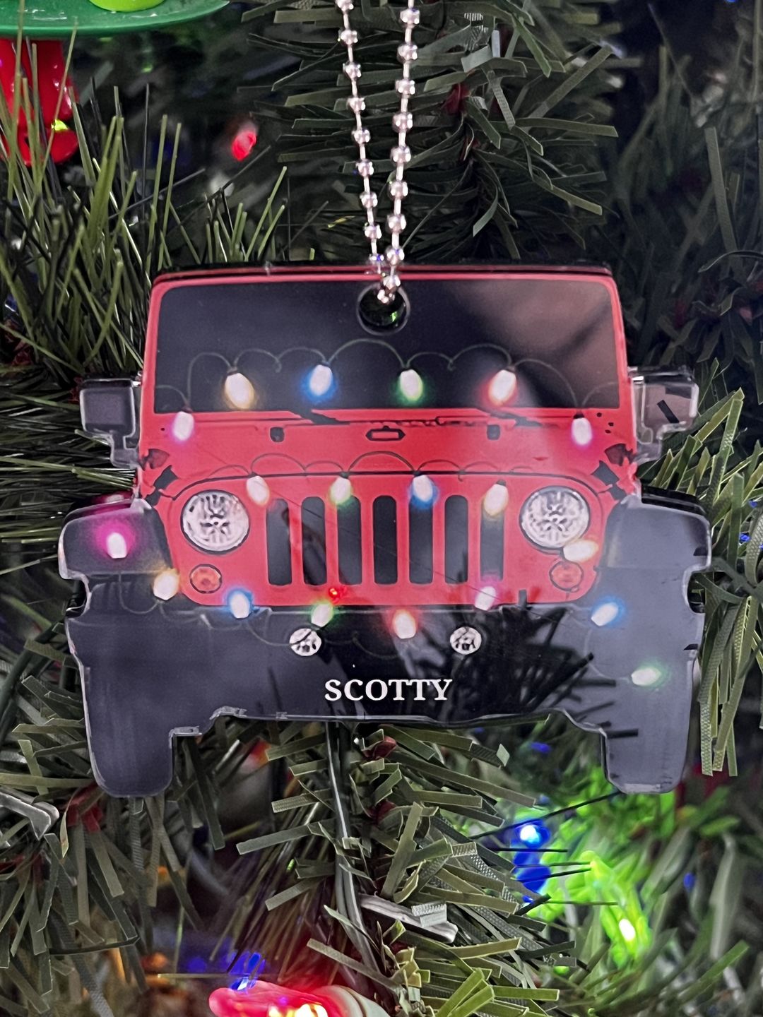Customer photo review of Personalized Car Acrylic Christmas Ornament