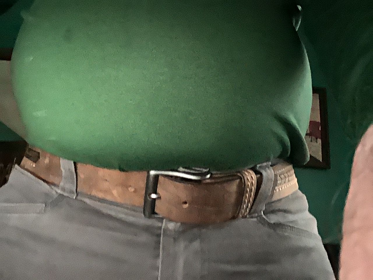 Customer photo review of Brown Arrow Patterned 100% Real Distressed Leather Belt