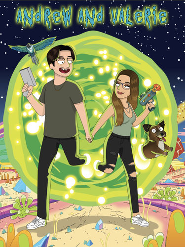 Customer photo review of 'Rick and Morty' Custom Portrait