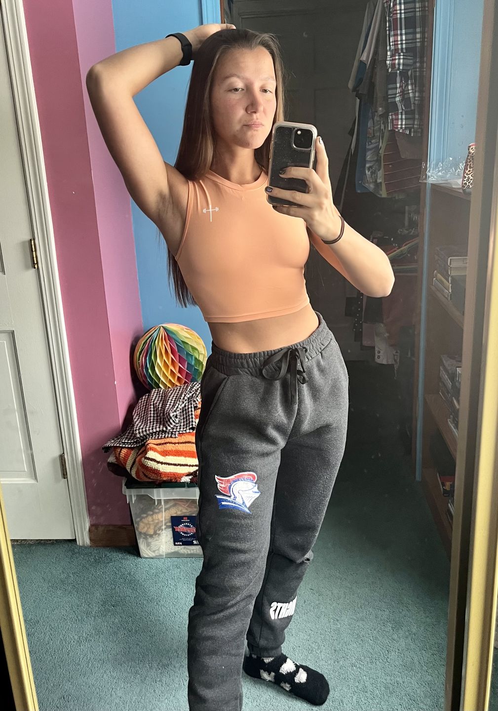Customer photo review of Combat Top - Coral Orange
