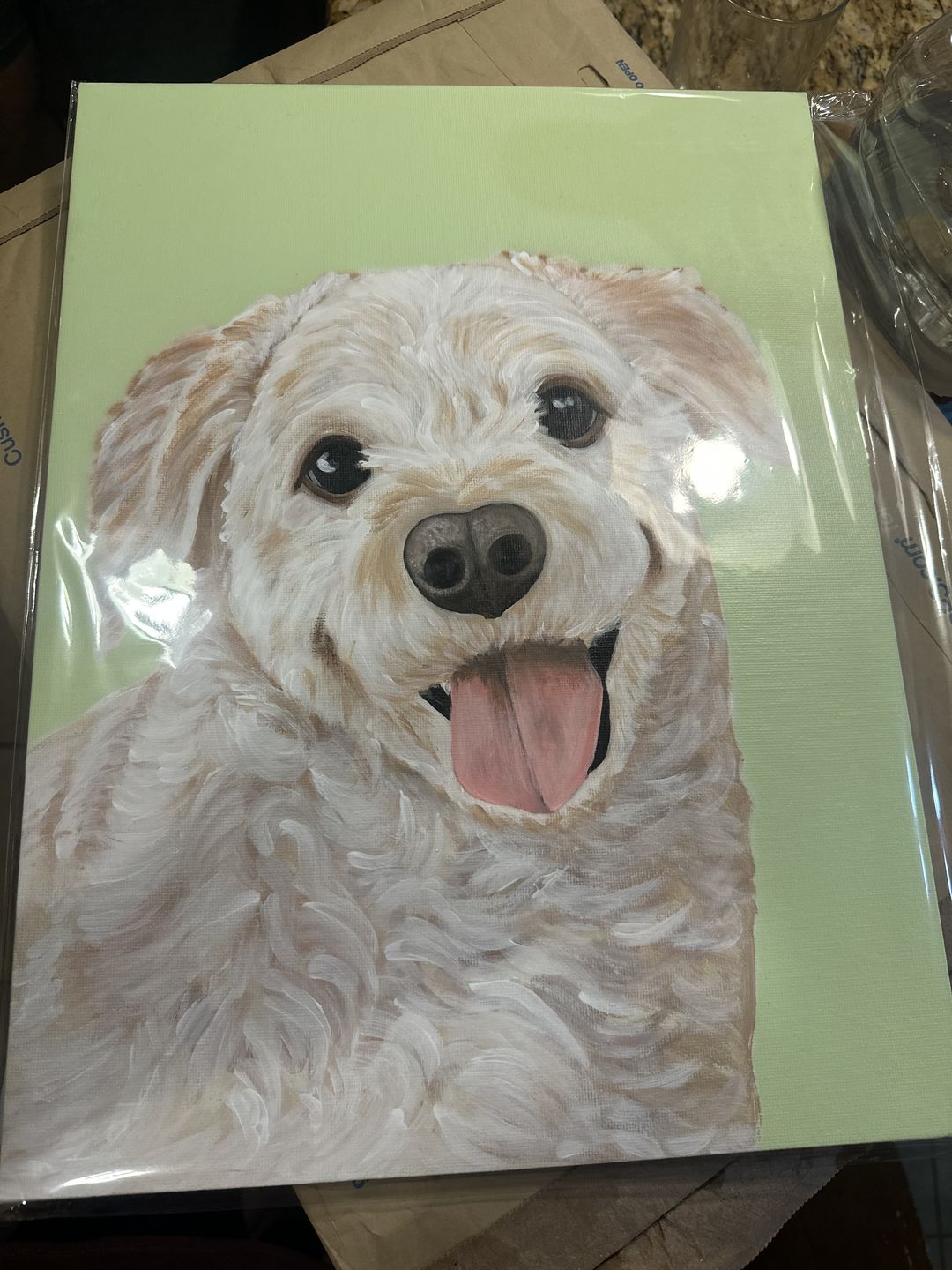 Customer photo review of Custom Pet Painting