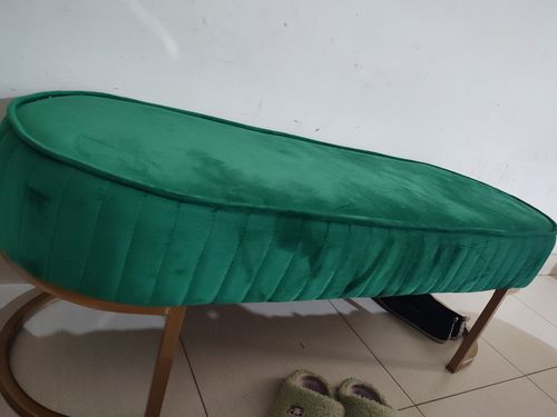 Customer photo review of 3 Seater Luxury Wooden Stool With Steel Stand -481