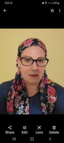 Customer photo review of Darby Cotton Pre-Tie Scarf