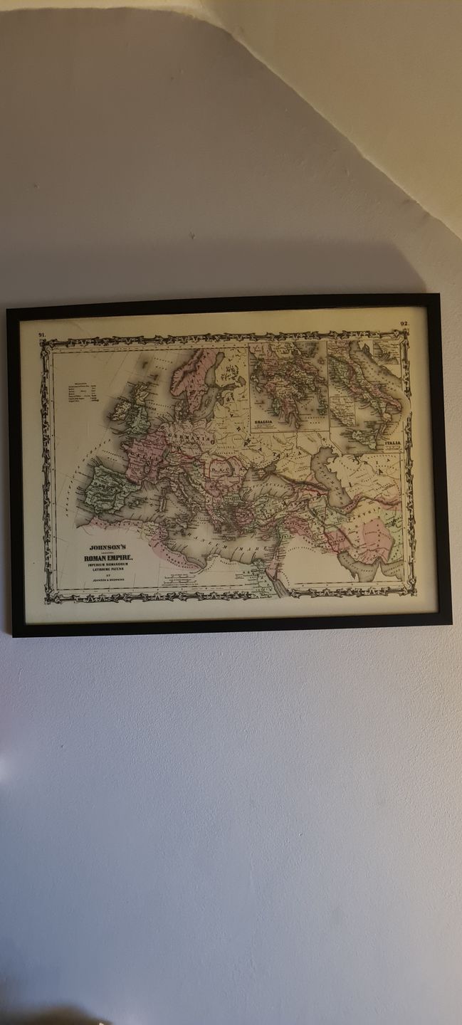 Customer photo review of Old Roman Empire Map of Europe, Africa & Asia by Johnson and Browning - Historic Chart of Byzantine Empire