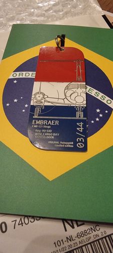 Customer photo review of EMBRAER 121 XINGU Skin Tags - Limited edition to 44 Garage Tags