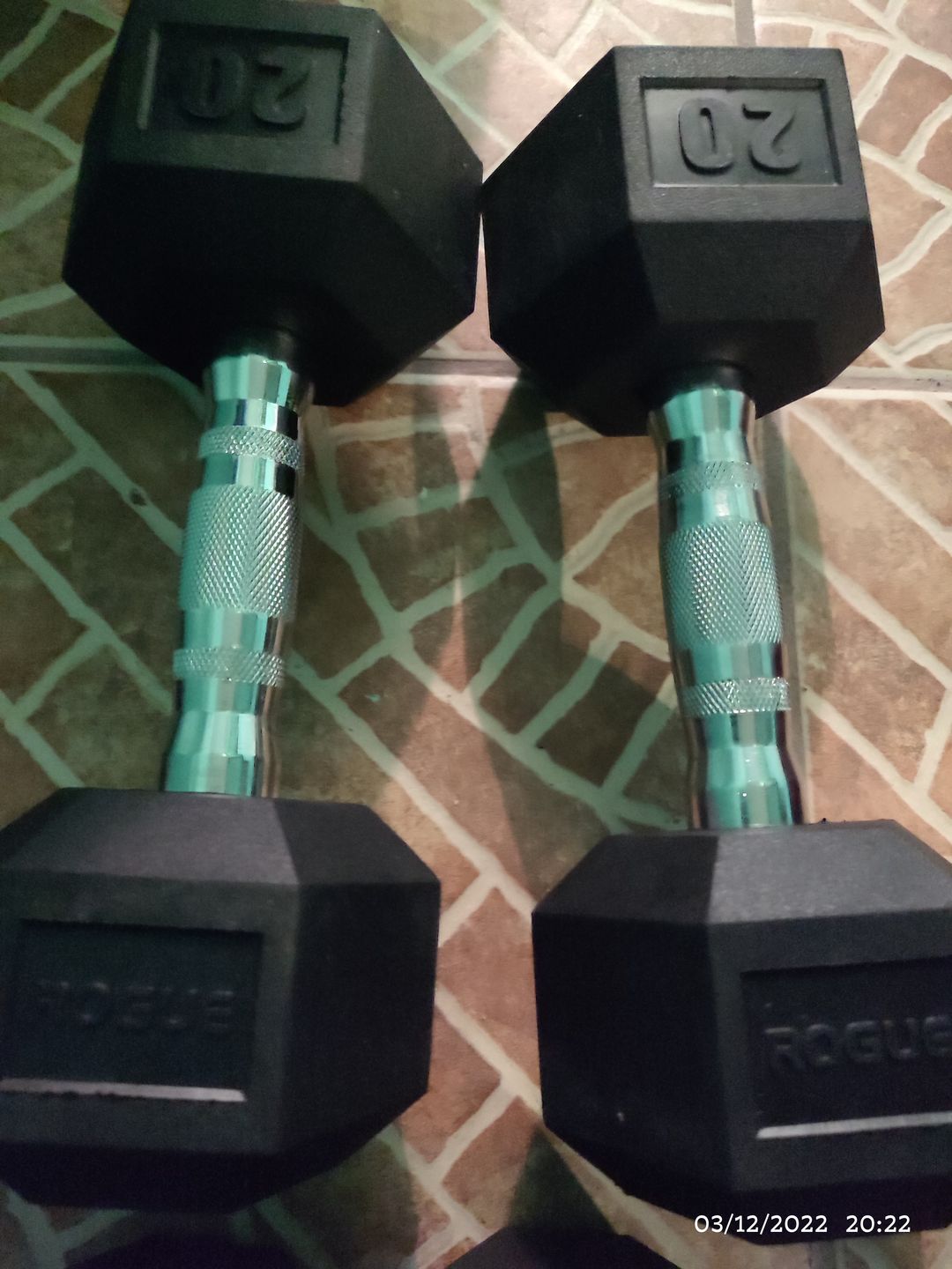 Customer photo review of Mancuernas Rogue Fitness