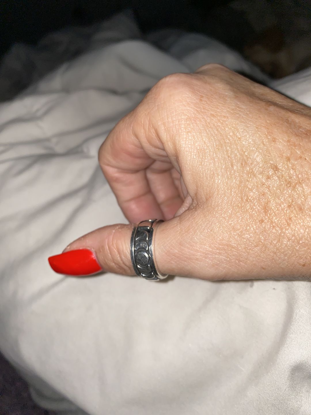 Customer photo review of Moon Phase Spinner Ring Sterling Silver