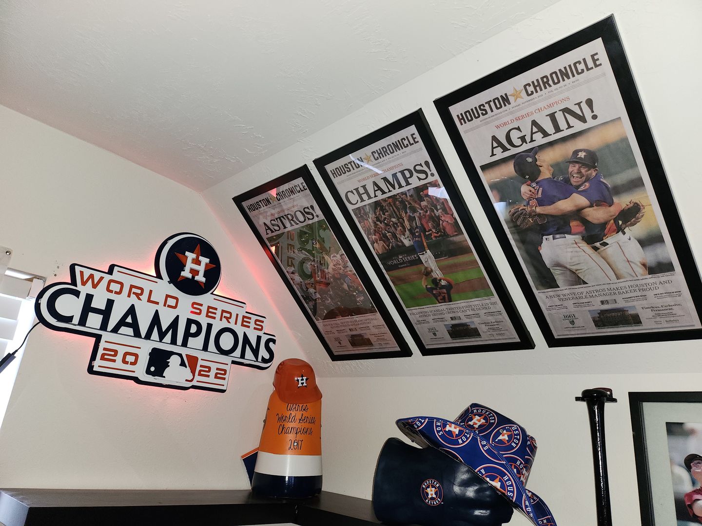 Customer photo review of Houston Astros World Series 2022 3D Metal Wall Art