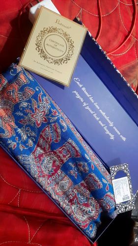 Customer photo review of Pashtush Mens Bamboo Reversible Muffler Tribal Elephants