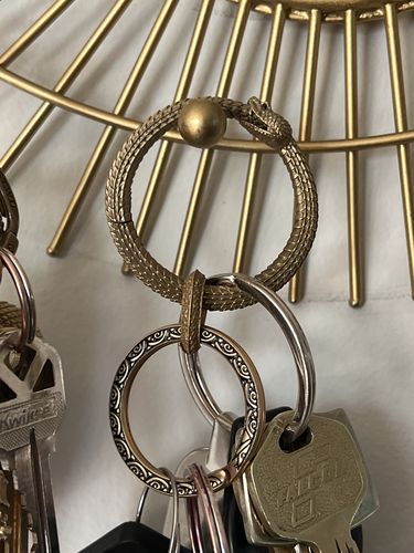 Customer photo review of Ouroboros Keychain