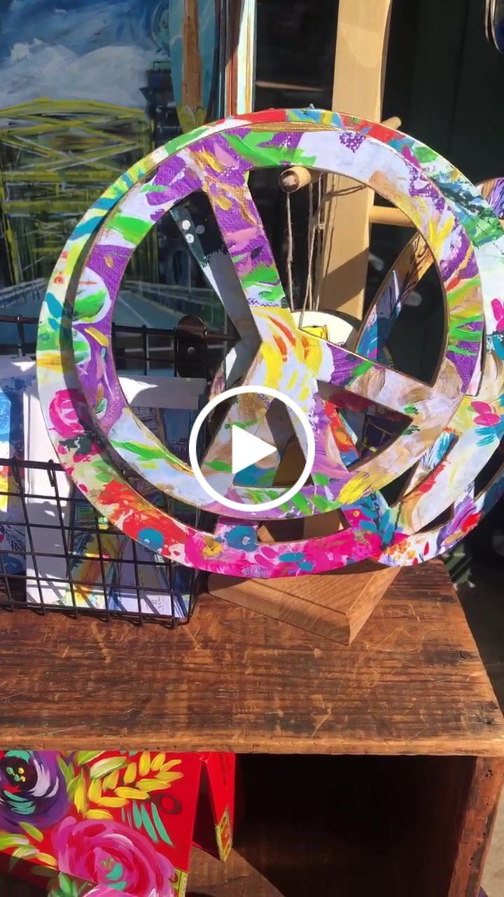 Customer video review of Unfinished Wood Peace Symbol Shape - Craft - up to 24" DIY