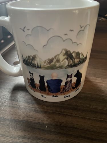 Customer photo review of Man & Dogs - Dog Dad Personalised Mug
