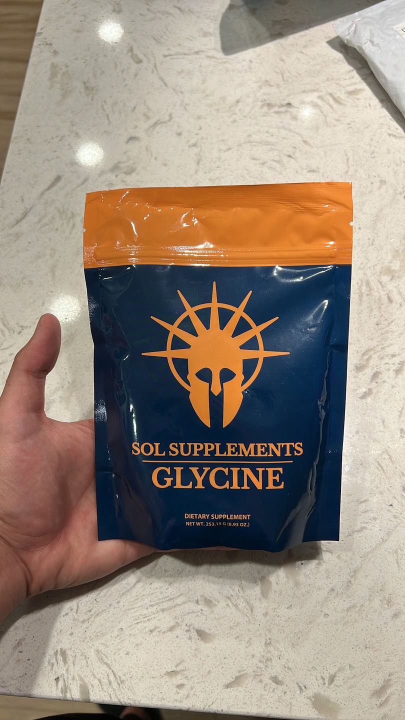 Customer photo review of Sol Supplements Glycine 250g Bag