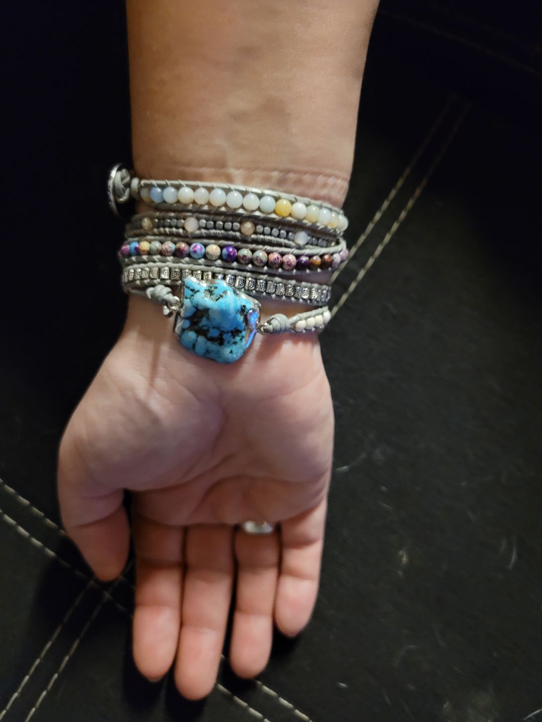 Customer photo review of OPTIMISMUS Wickelarmband Türkis