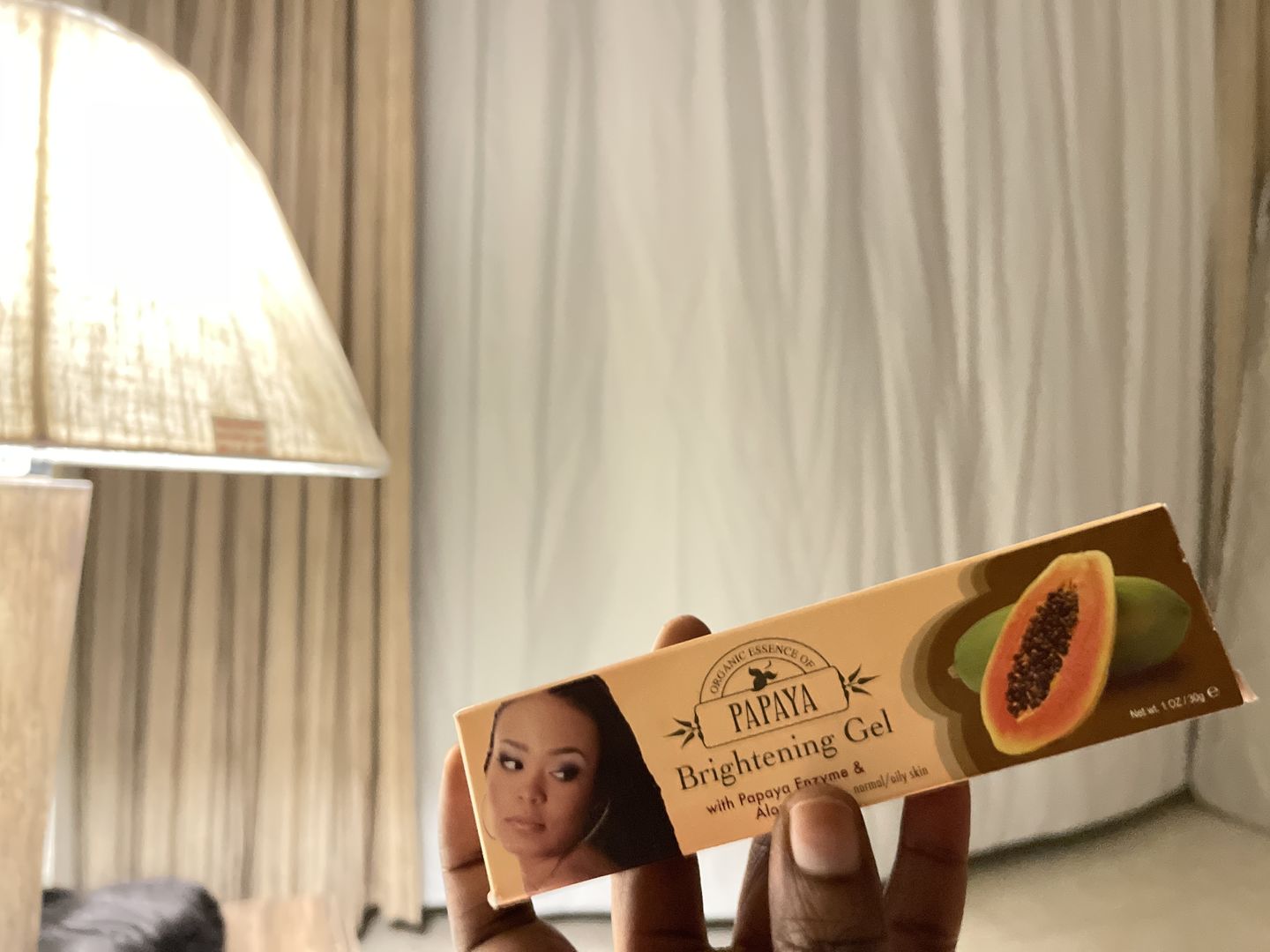 Customer photo review of Organic Extract of Papaya Brightening Gel Tube | 30g | 1Oz