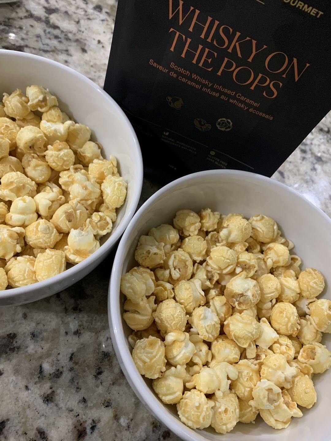 Customer photo review of Whisky on the Pops (4.4oz) - Scotch Infused Caramel Popcorn