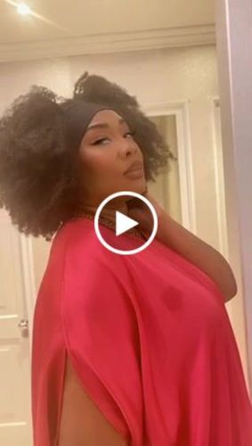 Customer video review of V-Neck Satin Harem Maxi Dress