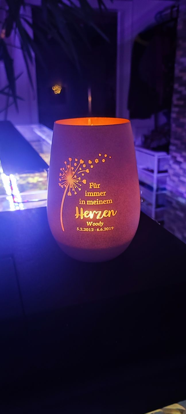 Customer photo review of Für immer im Herzen - Individuelles Trauerlicht