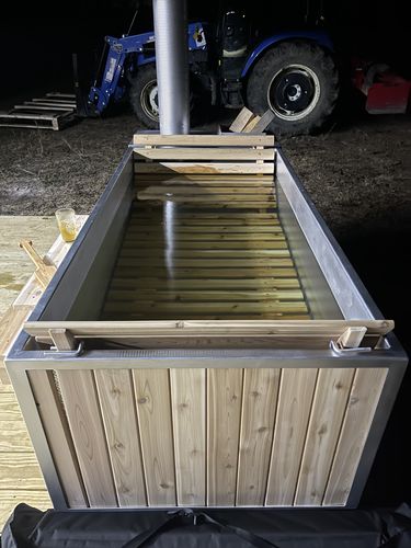 Customer photo review of Wood Burning Hot Tub