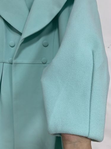 Customer photo review of Lapel Double-Breasted Office Woolen Windbreaker Long Coat