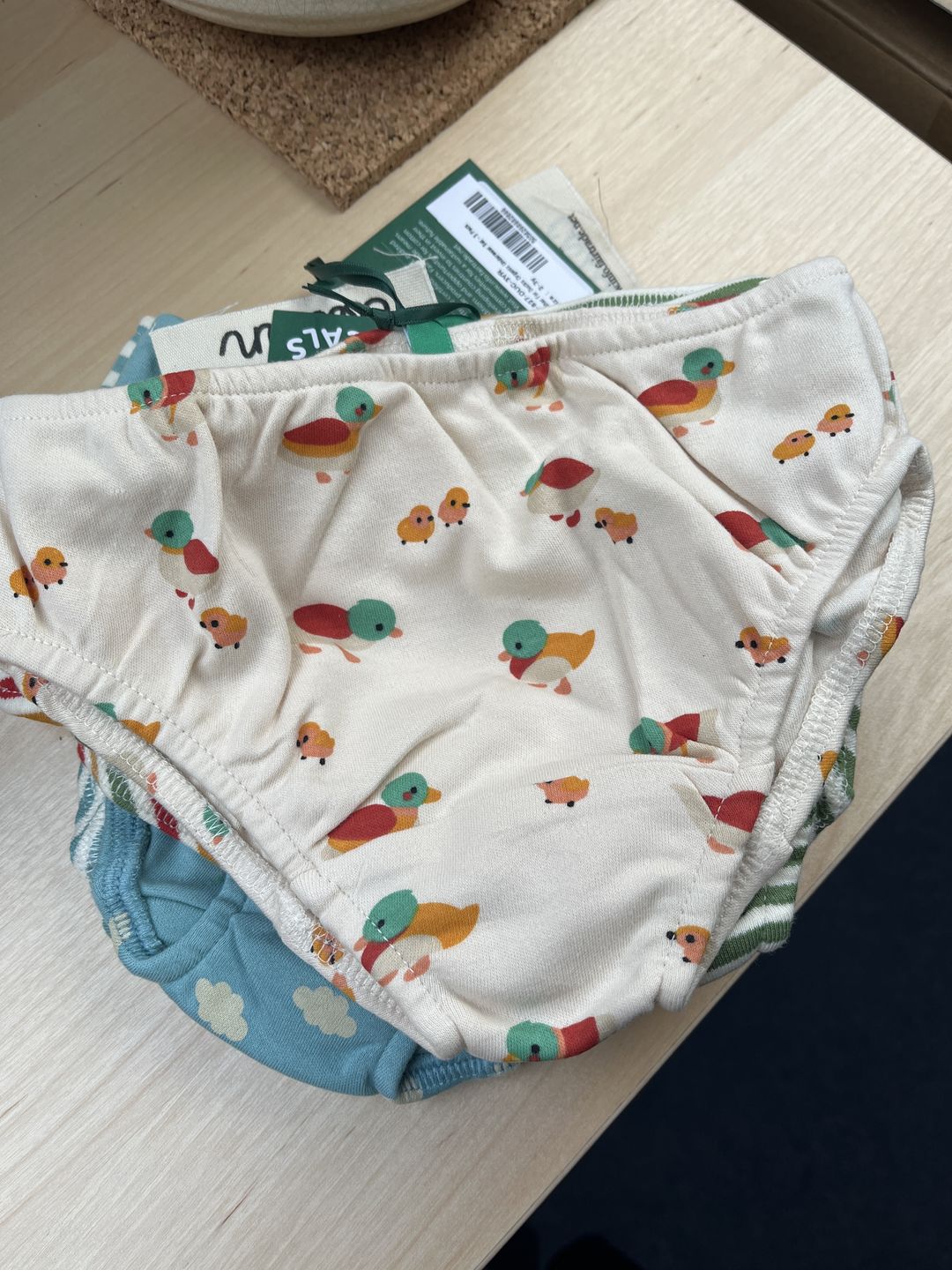 Customer photo review of Weather For Ducks Organic Underwear Set - 3 Pack
