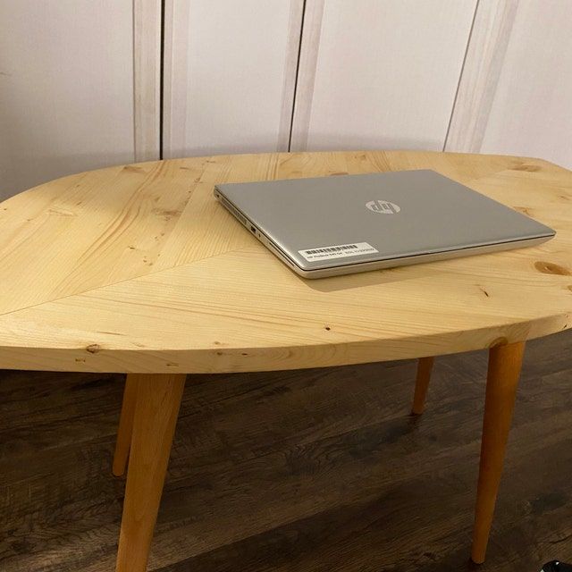 Customer photo review of Solid Spruce Modern Center Table