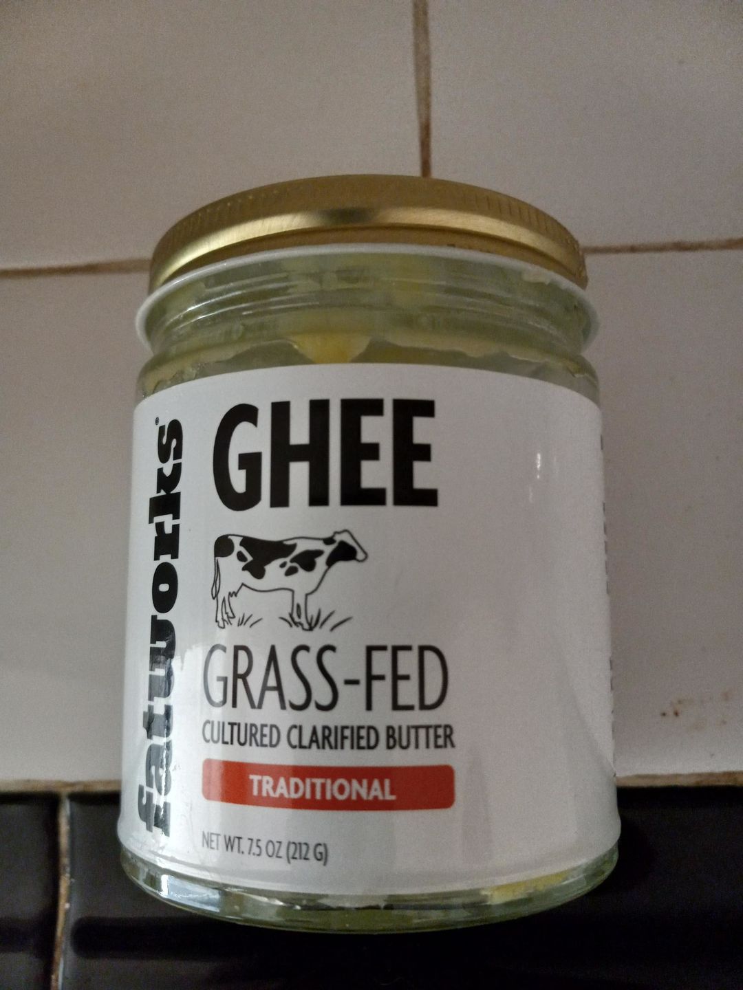 Customer photo review of Organic Grass Fed Cultured Cow Milk Ghee (7.5 oz)