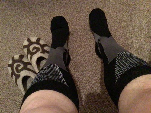 Customer photo review of MinasaMed Kompressionssocken für schmerzfreie Beine & Füße