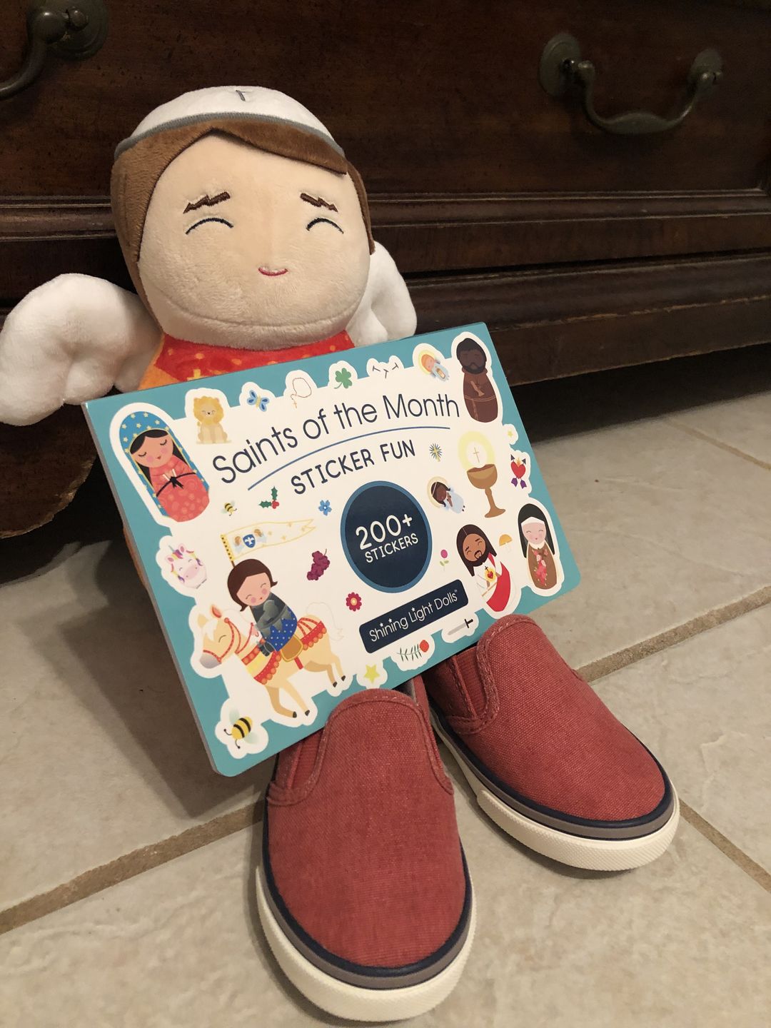 Customer photo review of Saints of the Month Sticker Book