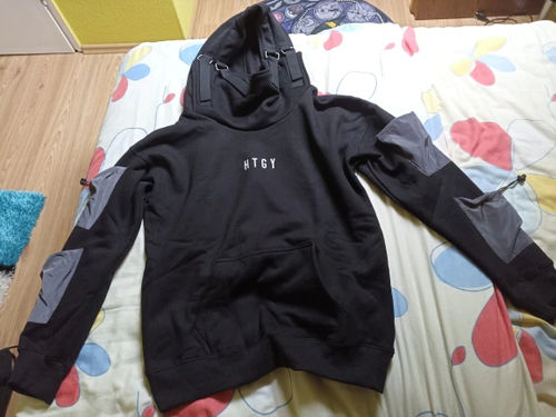 Customer photo review of Embroidered Hoodie Techwear