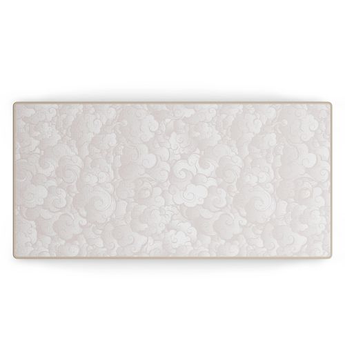 Customer photo review of Cloud White | Deskmat