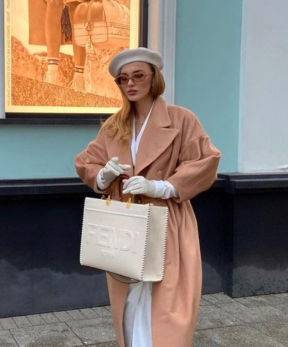 Customer photo review of Lapel Double-Breasted Office Woolen Windbreaker Long Coat