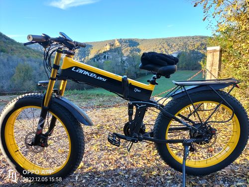 Customer photo review of Lankeleisi XT750 Plus 1000W 26" Fat Bike Dual Crown Fork Foldable E-Moutain Bike 17.5Ah 40km/h 120km