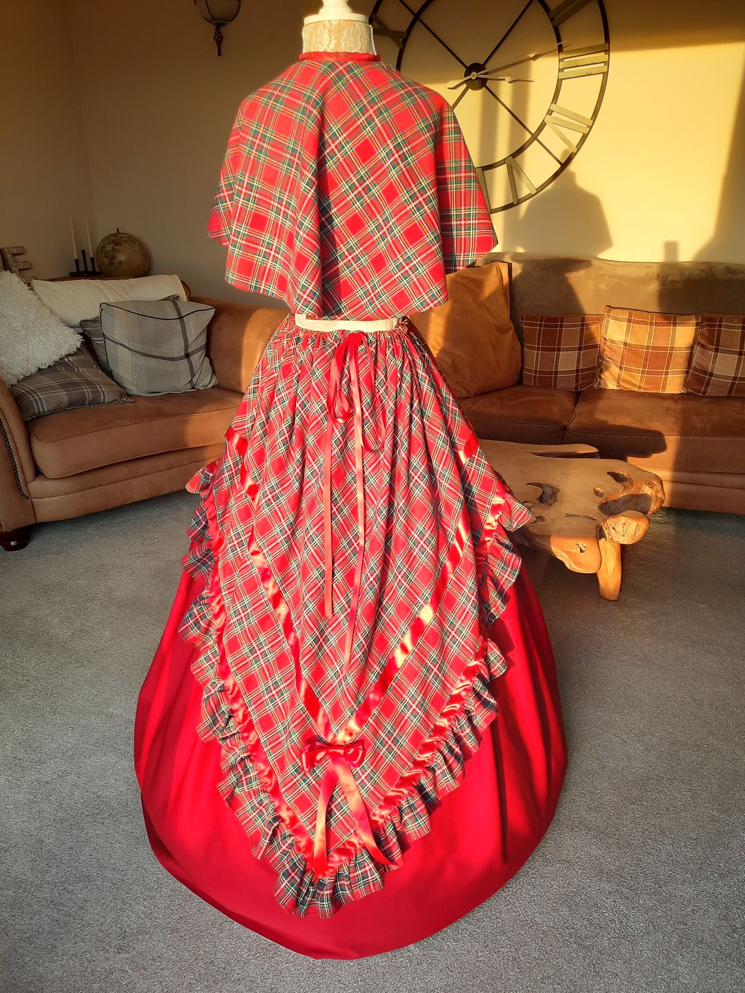 Customer photo review of Red Tartan Brushed Cotton Fabric