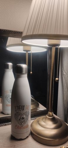 Customer photo review of Bouteille Isotherme j'peux pas chorale