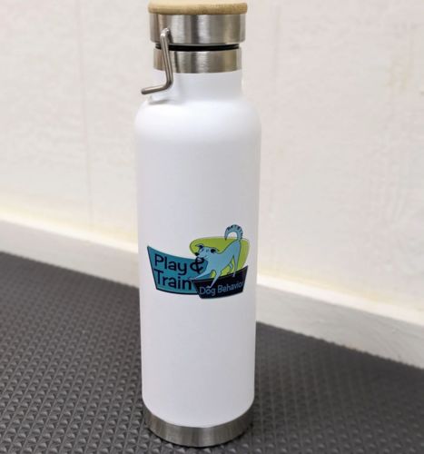 Customer photo review of Vacuum Insulated Bottle with Bamboo Top | 22 oz