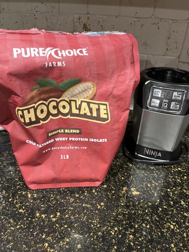 Customer photo review of Chocolate Whey Protein Isolate