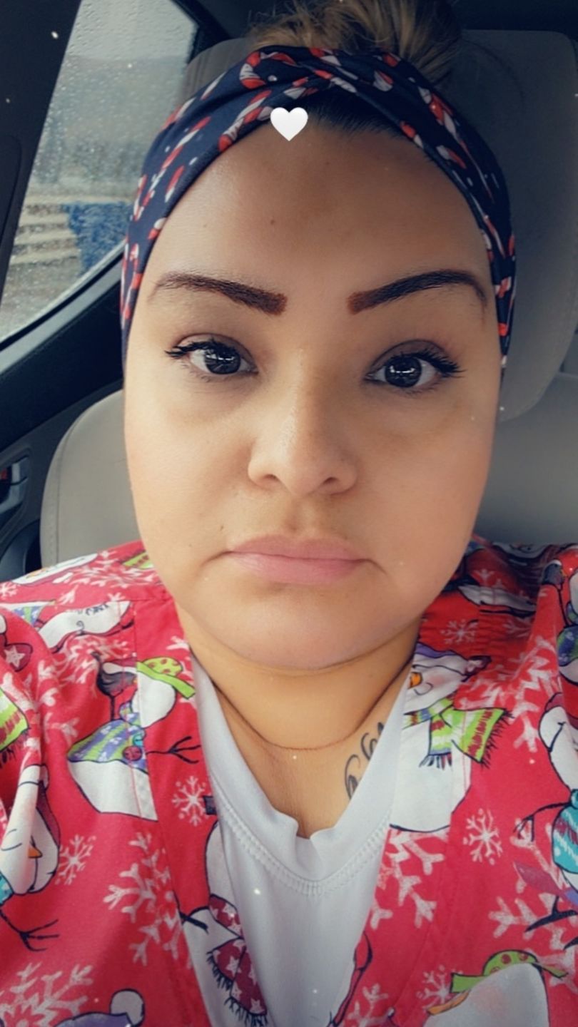 Customer photo review of Candy Cane Headband